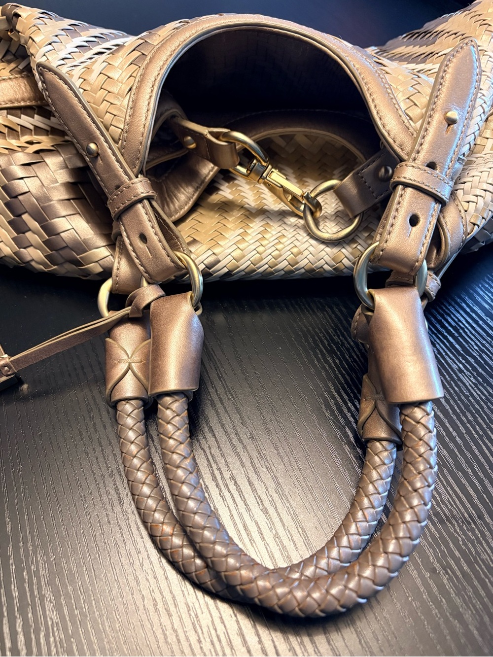 Cole Haan Woven Ombre Shoulder Bag with Dust Cover - Picture 8 of 15